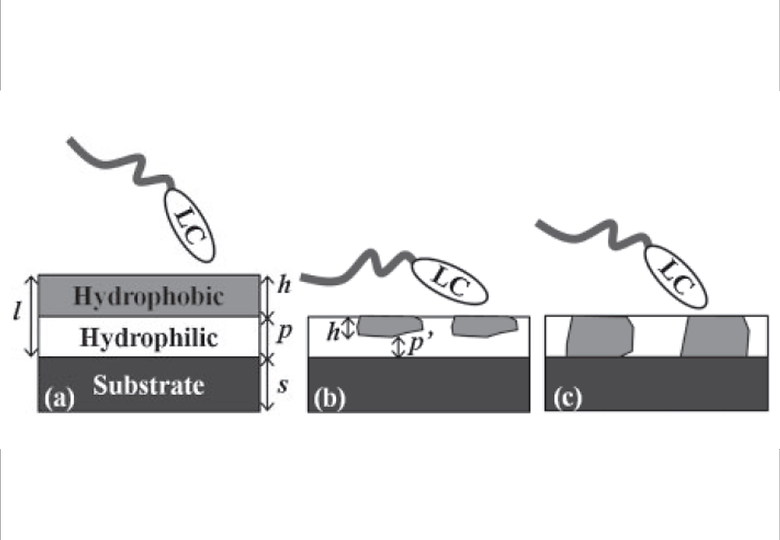 Anchoring Competition on Nanosurface Boundaries with Conflicting Mixed Nematic Anchoring Properties