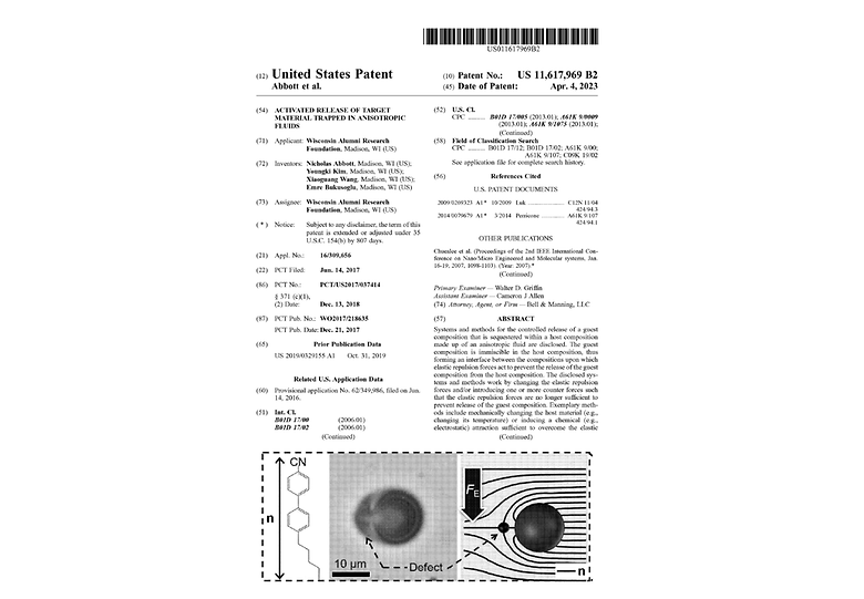 <미국> ACTIVATED RELEASE OF TARGET MATERIAL TRAPPED IN ANISOTROPIC FLUIDS