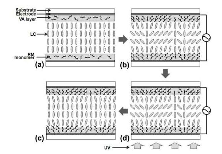 Fast Vertical Alignment Mode with Continuous Multi-Domains for a Liquid Crystal Display